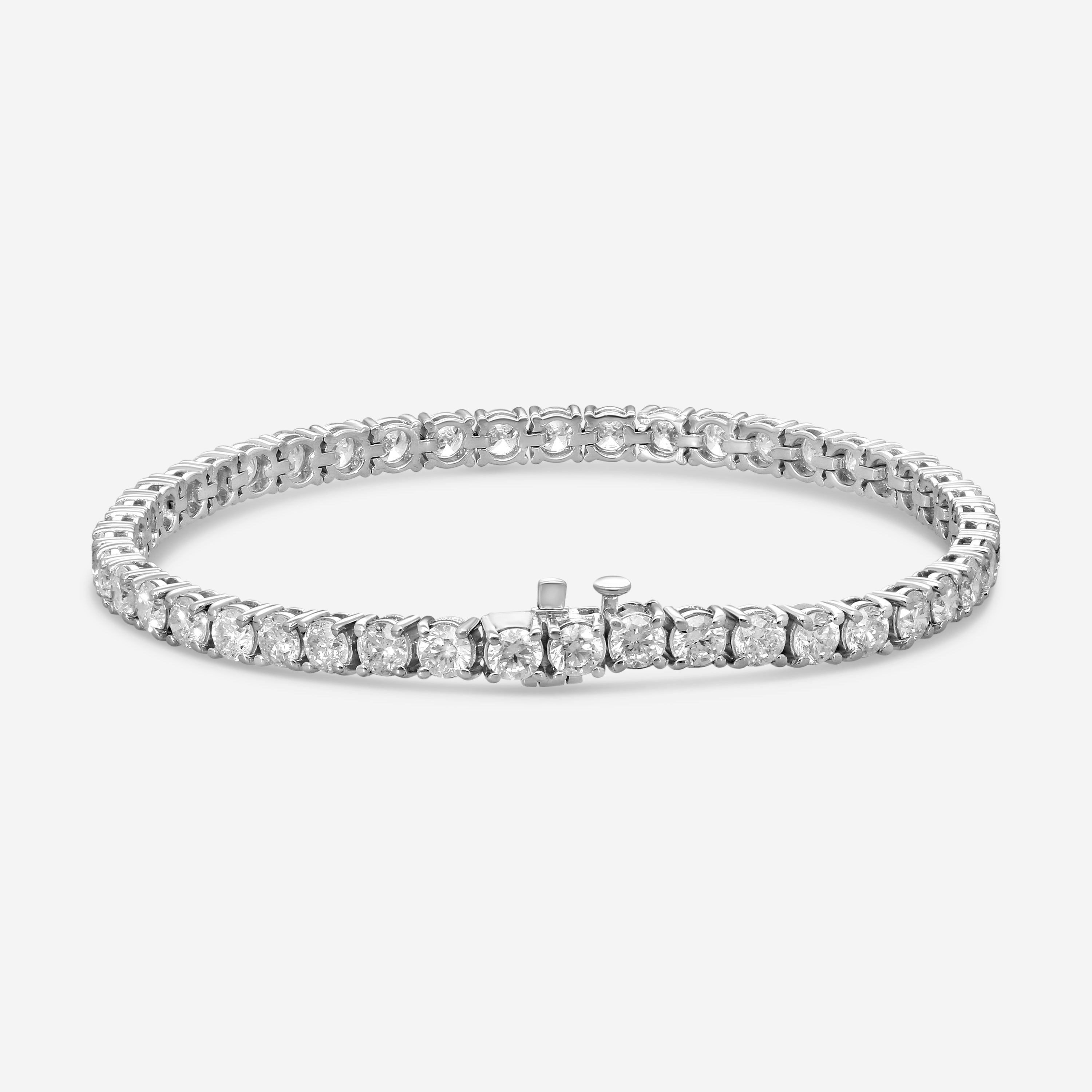 Ina Mar 14K White Gold 4-Prong 8.00ct Tennis Bracelet B1088G-FW-800F - THE SOLIST
