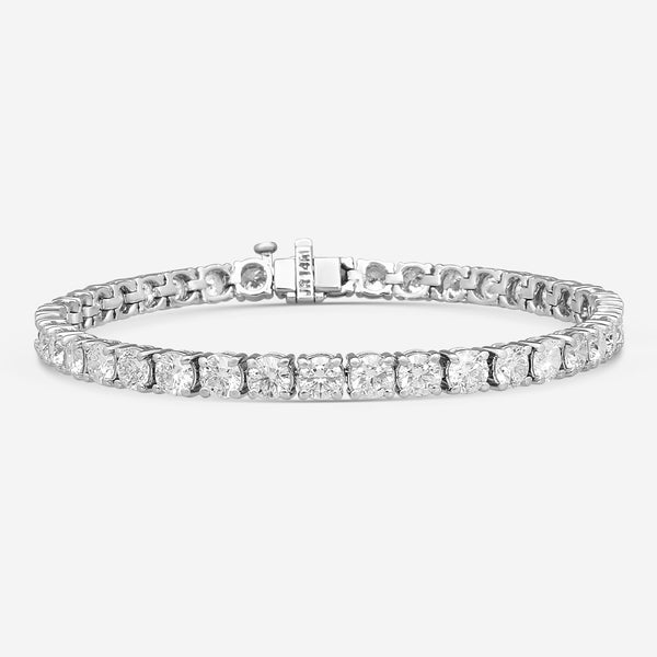 Ina Mar 14K White Gold 4-Prong 10.00ct Tennis Bracelet B1088H-FW-1000F - THE SOLIST
