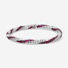 Assael 18K White Gold Diamond & Pink Sapphire Rope Bracelet B1678 - THE SOLIST