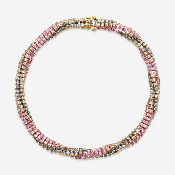 Assael 18K White Gold Diamond & Ruby Rope Bracelet B1679 - THE SOLIST