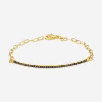 Sydney Evan Thin Bar 14K Yellow Gold Diamond Link Bracelet B16814BND-YB
