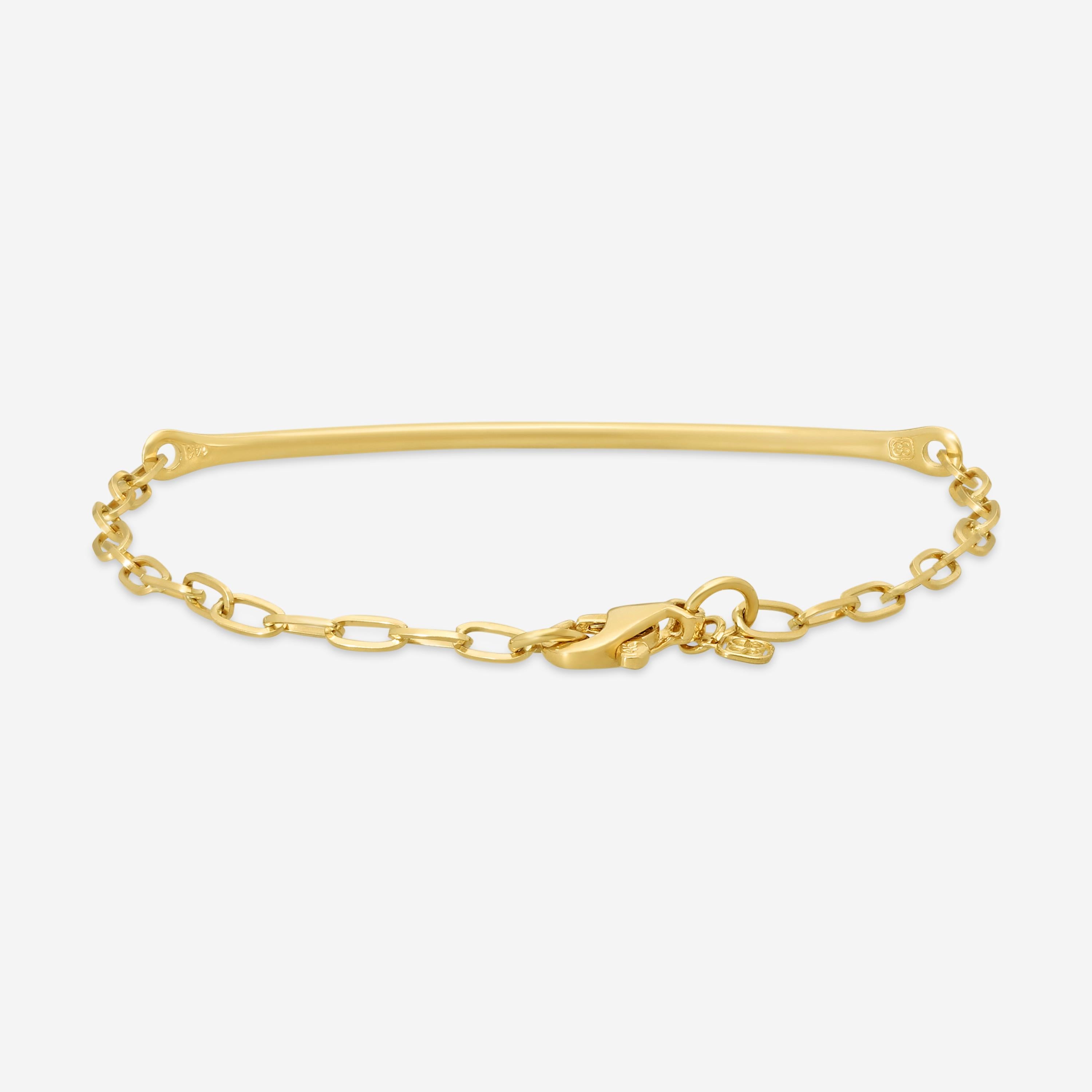 Sydney Evan 14K Yellow Gold Green Garnet Link Bracelet B16814GG-Y