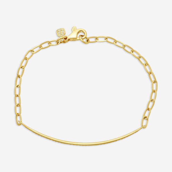 Sydney Evan 14K Yellow Gold Green Garnet Link Bracelet B16814GG-Y