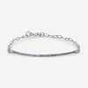 Sydney Evan 14K Blackened Gold Blue Sapphire Thin Bar Chain Bracelet B16814S-B