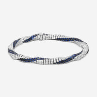 Assael 18K White Gold Diamond & Sapphire Rope Bracelet B1690 - THE SOLIST