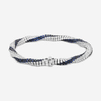 Assael 18K White Gold Diamond & Sapphire Rope Bracelet B1690 - THE SOLIST