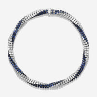 Assael 18K White Gold Diamond & Sapphire Rope Bracelet B1690 - THE SOLIST