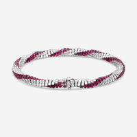 Assael 18K White Gold Diamond & Ruby Rope Bracelet B1699 - THE SOLIST