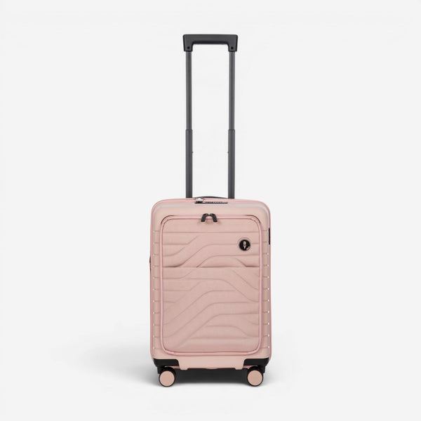 Bric's Ulisse Spinner 21" Carry On With Pocket Pink Suitcase B1Y08428.254