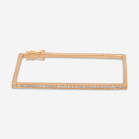 Sydney Evan 14K Rose Gold Diamond Rectangle Bangle Bracelet B26262-R