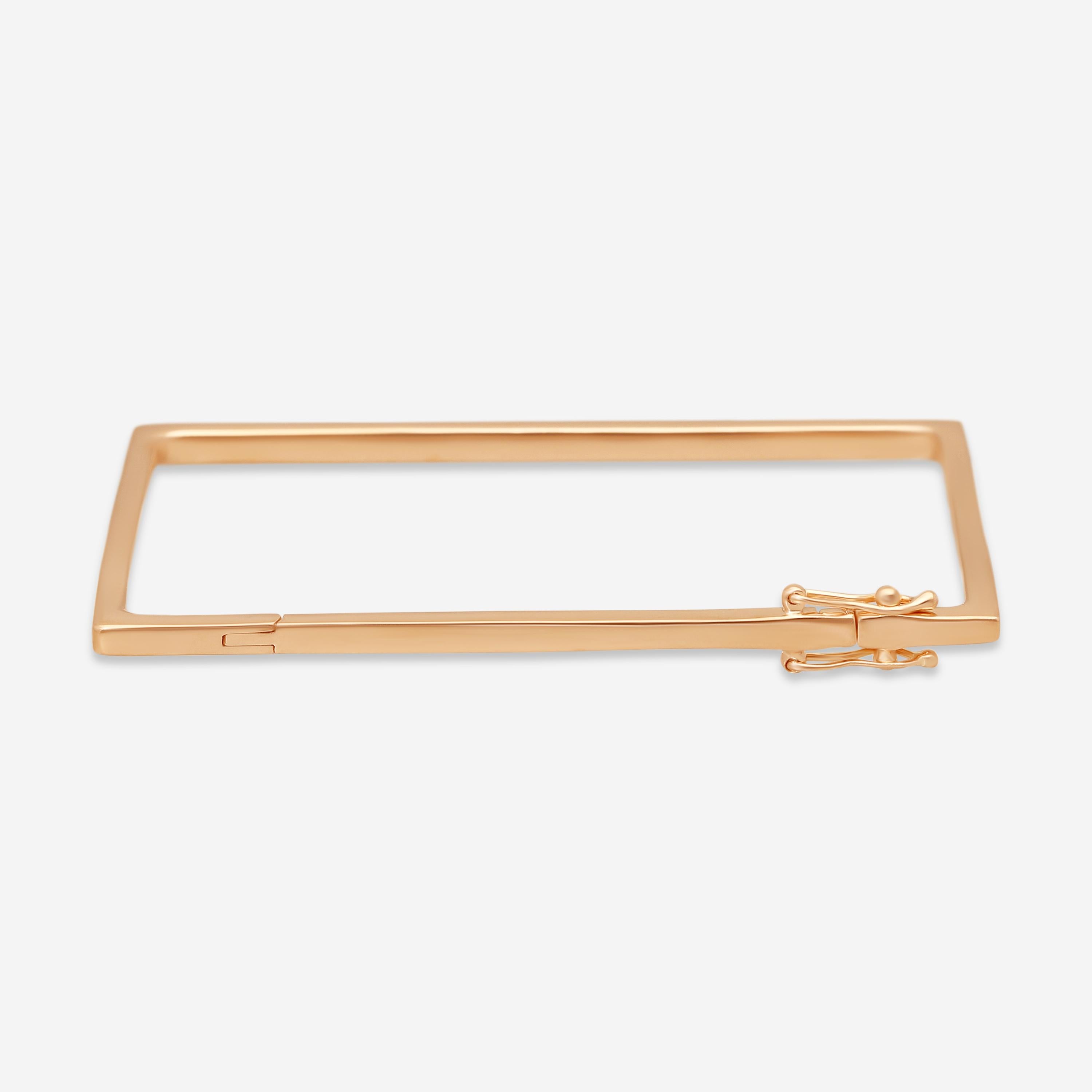 Sydney Evan 14K Rose Gold Diamond Rectangle Bangle Bracelet B26262-R