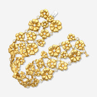 Suna 18K Yellow Gold Diamond Blossom Bracelet B3721Y