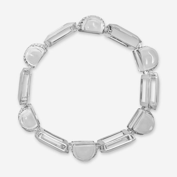Suna Brothers 18K White Gold Crystal & Diamond Bracelet B3710CRYW