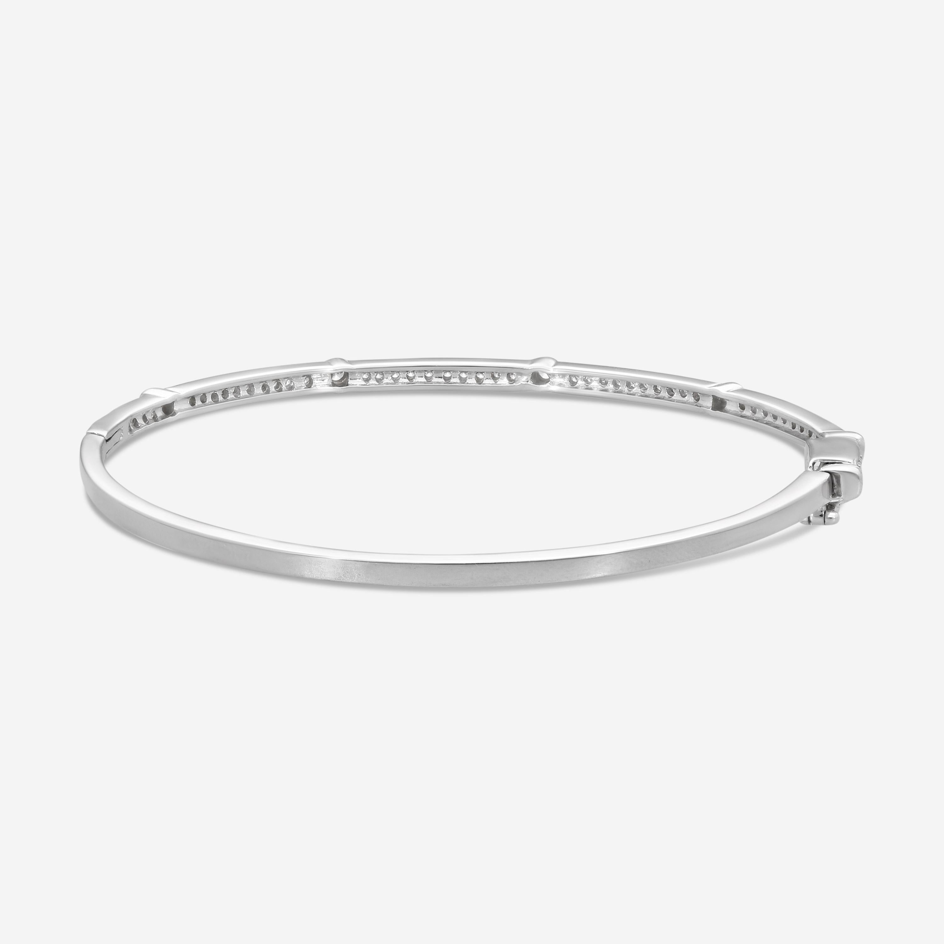 Leslie Greene 18K White Gold Diamond Bangle Bracelet B52163W