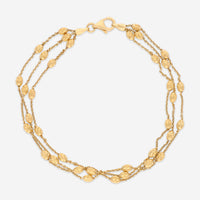 Ina Mar 14K Yellow Gold Three Row Beaded Bracelet B6170K4Y