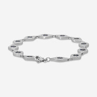 Sydney Evan Multiple Protective Eye 14K White Gold Diamond and Sapphire Link Bracelet B9128S-WB