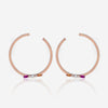 Suzanne Kalan 18K Rose Gold, Pink & Orange Sapphire and Diamond Hoop Earrings BAE407A-RG - THE SOLIST