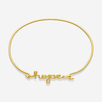 Sydney Evan Hope 14K Yellow Gold Bangle Bracelet BAS1018-Y