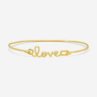 Sydney Evan Love 14K Yellow Gold Bangle Bracelet BAS1020-Y