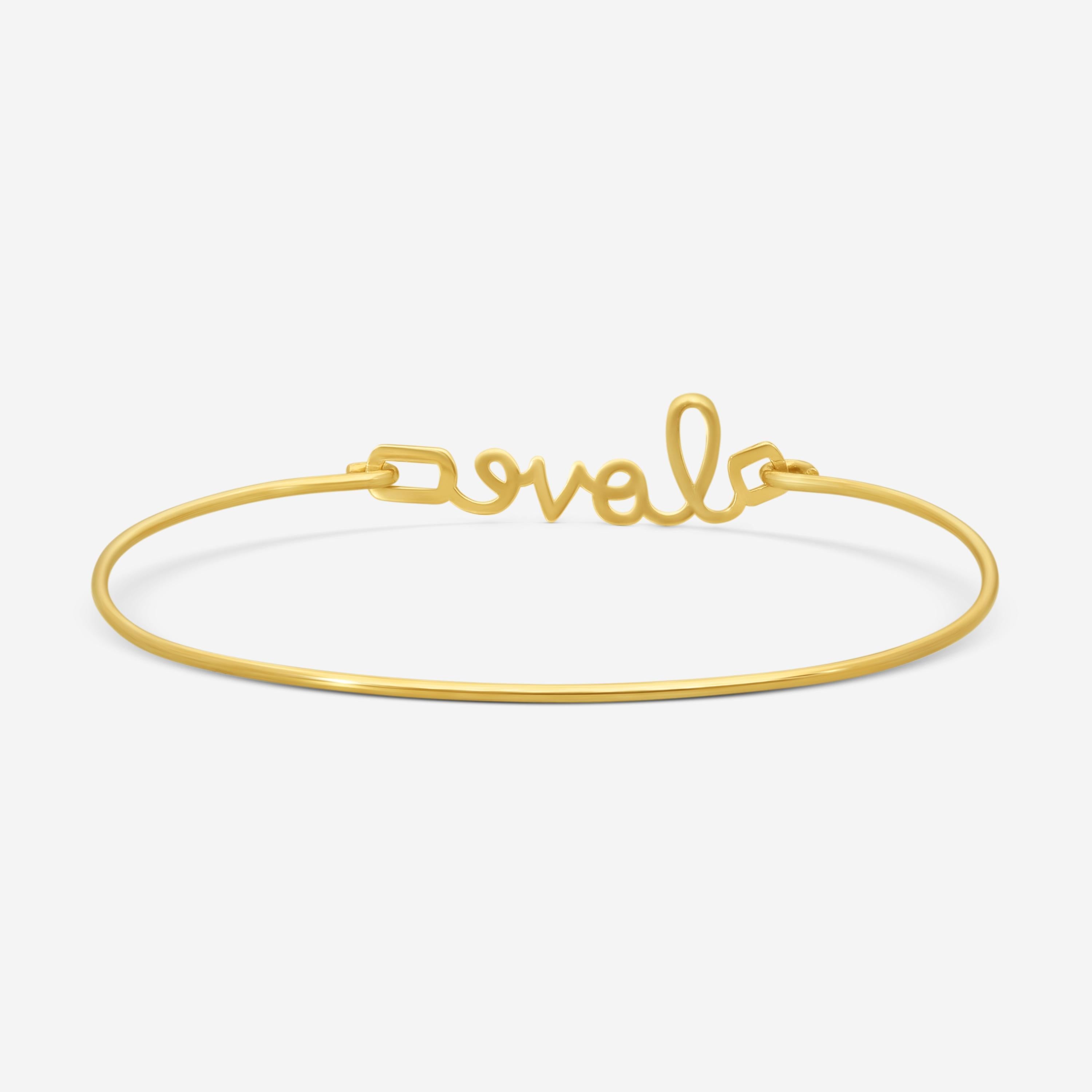 Sydney Evan Love 14K Yellow Gold Bangle Bracelet BAS1020-Y