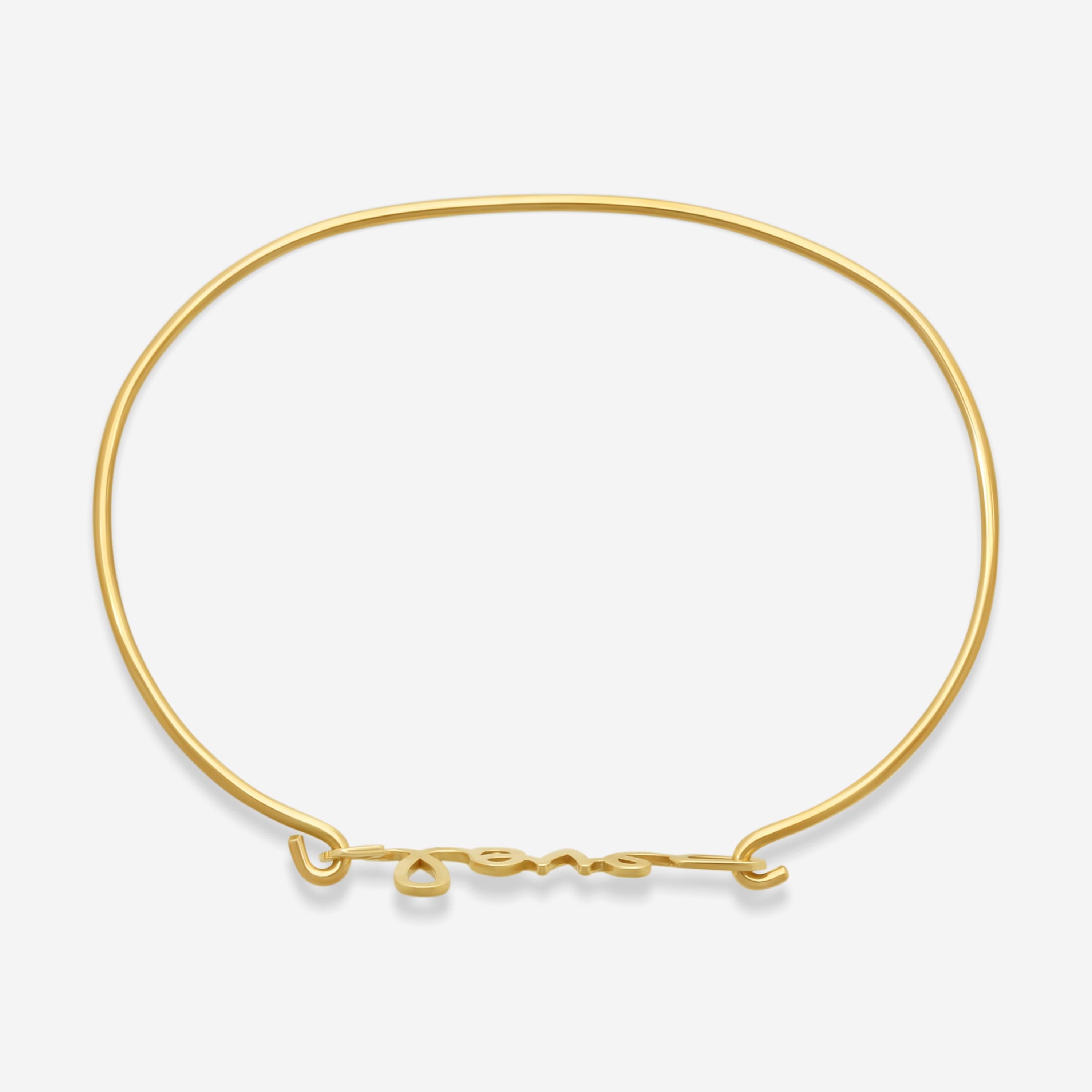 Sydney Evan Love 14K Yellow Gold Bangle Bracelet BAS1020-Y