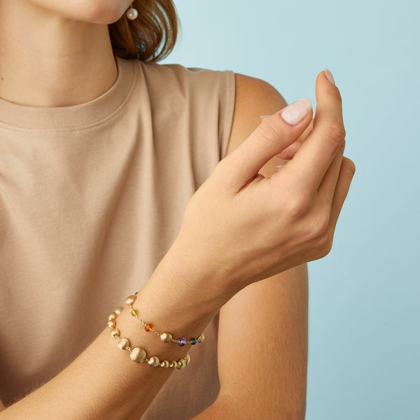Marco Bicego Africa Multi-Gemstone 18K Yellow Gold Bracelet BB2251_MIX02_Y_02 - THE SOLIST