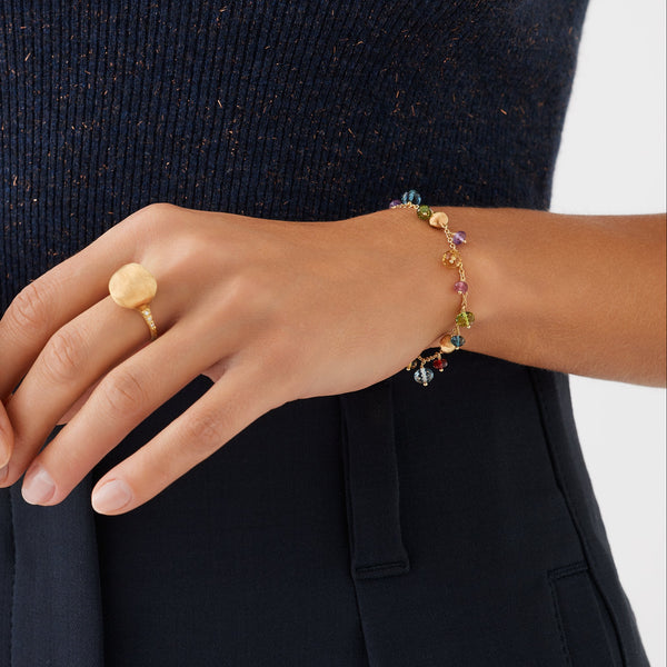Marco Bicego Africa Multi-Gemstone 18K Yellow Gold Bracelet BB2781_MIX02_Y_02 - THE SOLIST