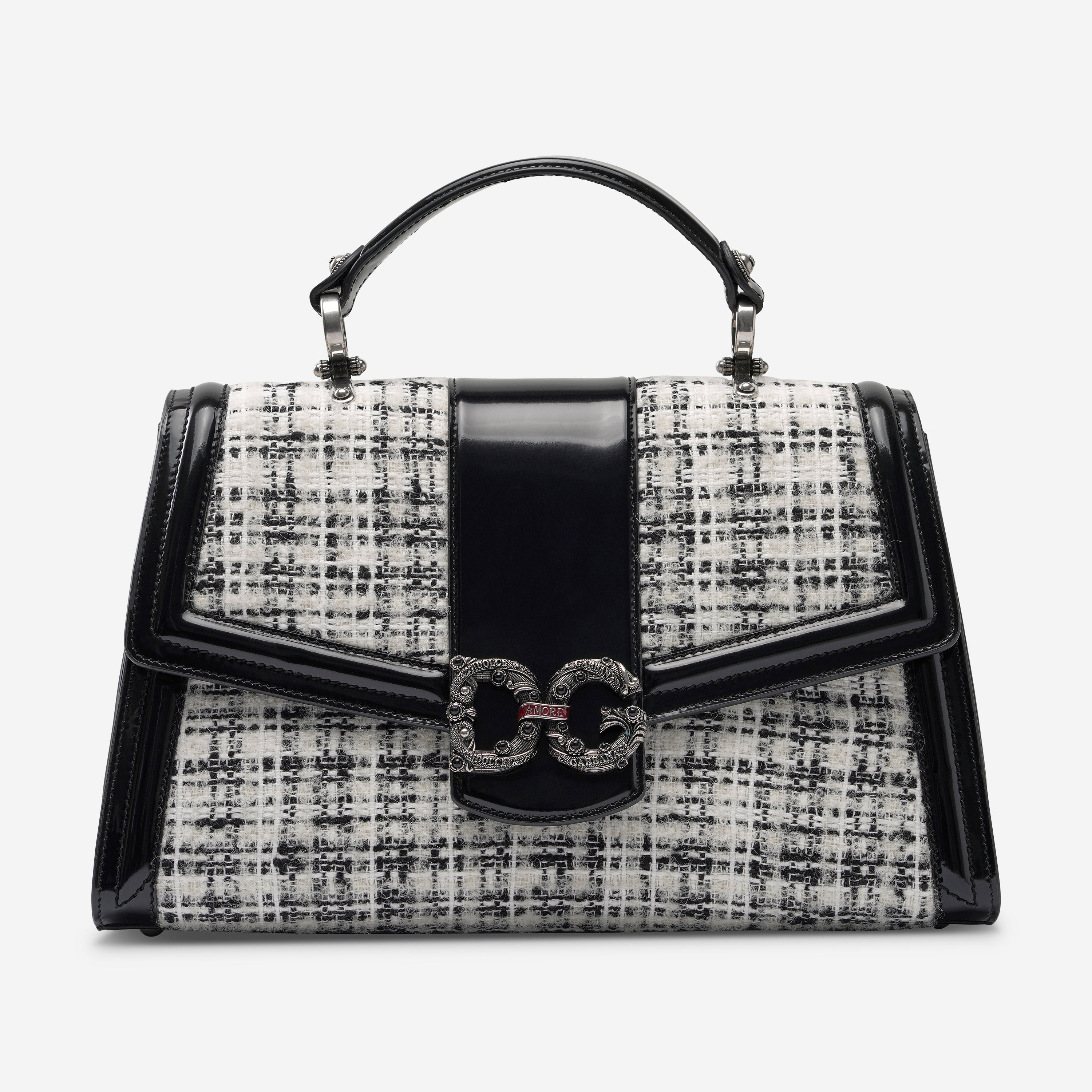 Dolce & Gabbana Black Patent Leather Shoulder Bag