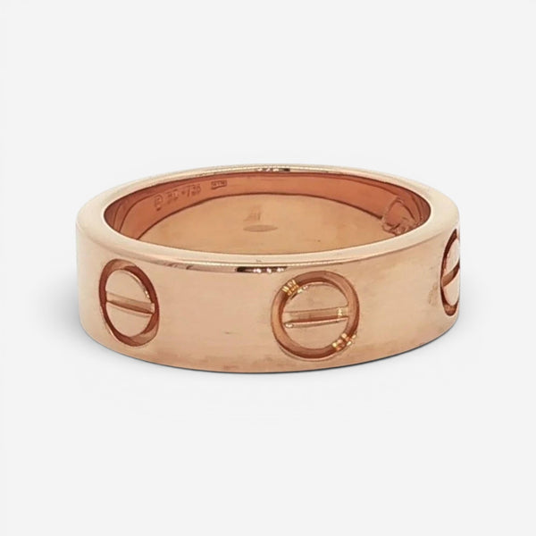 Cartier Love 18K Rose Gold Band Ring Sz. 4.5 CRB4084800