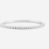 Diana M. Jewels 14K White Gold Diamond Flexible Bangle Bracelet BDB277