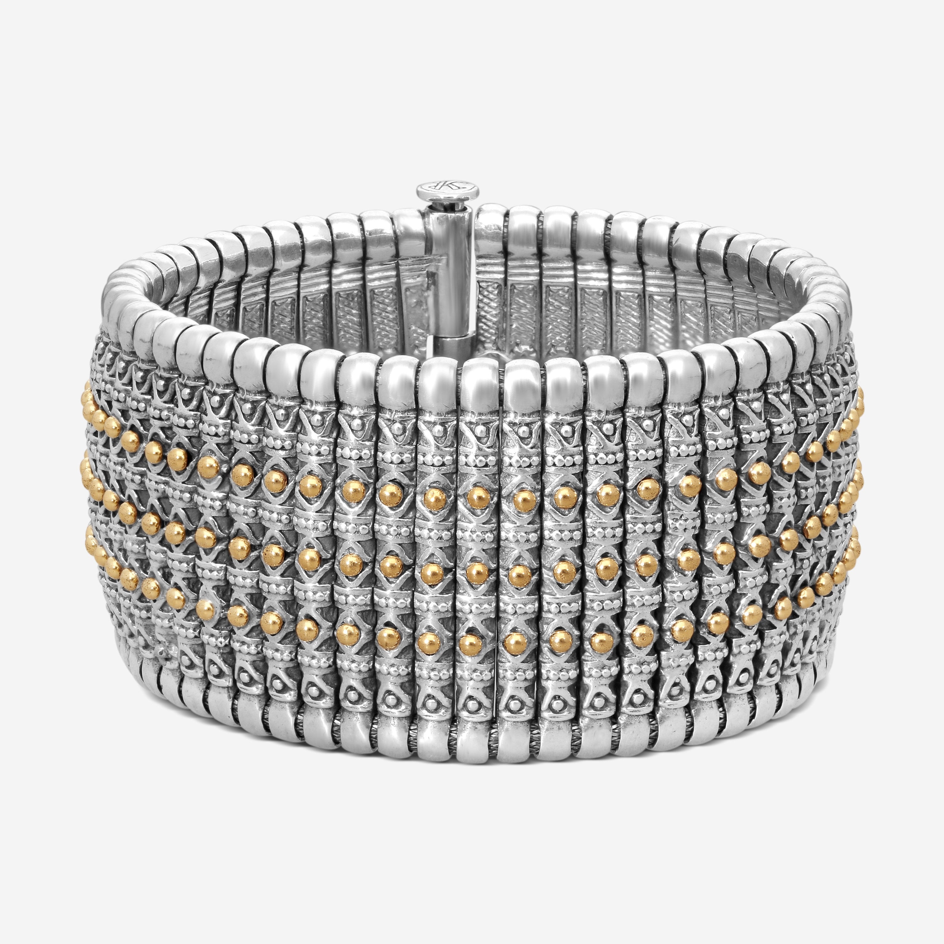 Konstantino Hera Sterling Silver & 18K Yellow Gold Cuff Bracelet BKJ27-130
