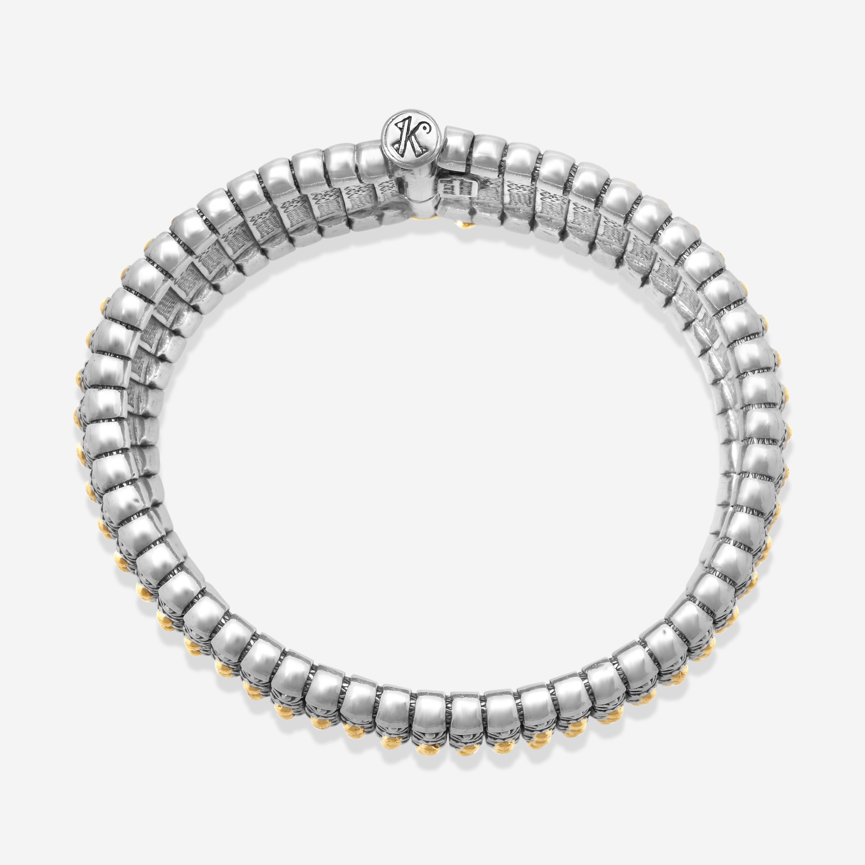 Konstantino Hera Sterling Silver & 18K Yellow Gold Cuff Bracelet BKJ27-130