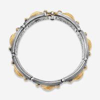 Konstantino SG Classic Sterling Silver & 18K Yellow Gold Onyx Bracelet BKJ38-130-7U