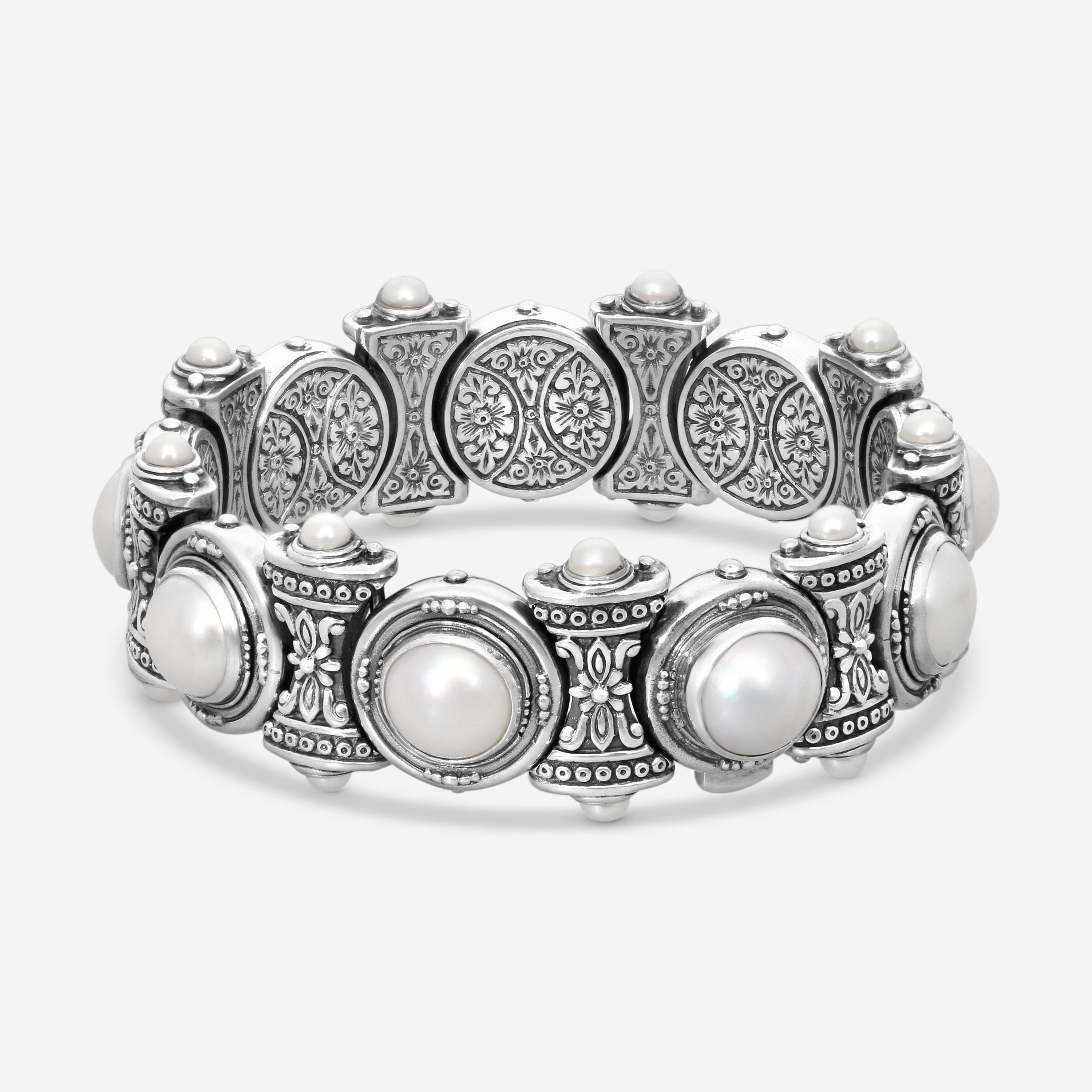 Konstantino Kassandra Sterling Silver Pearl Bracelet BKJ429-122