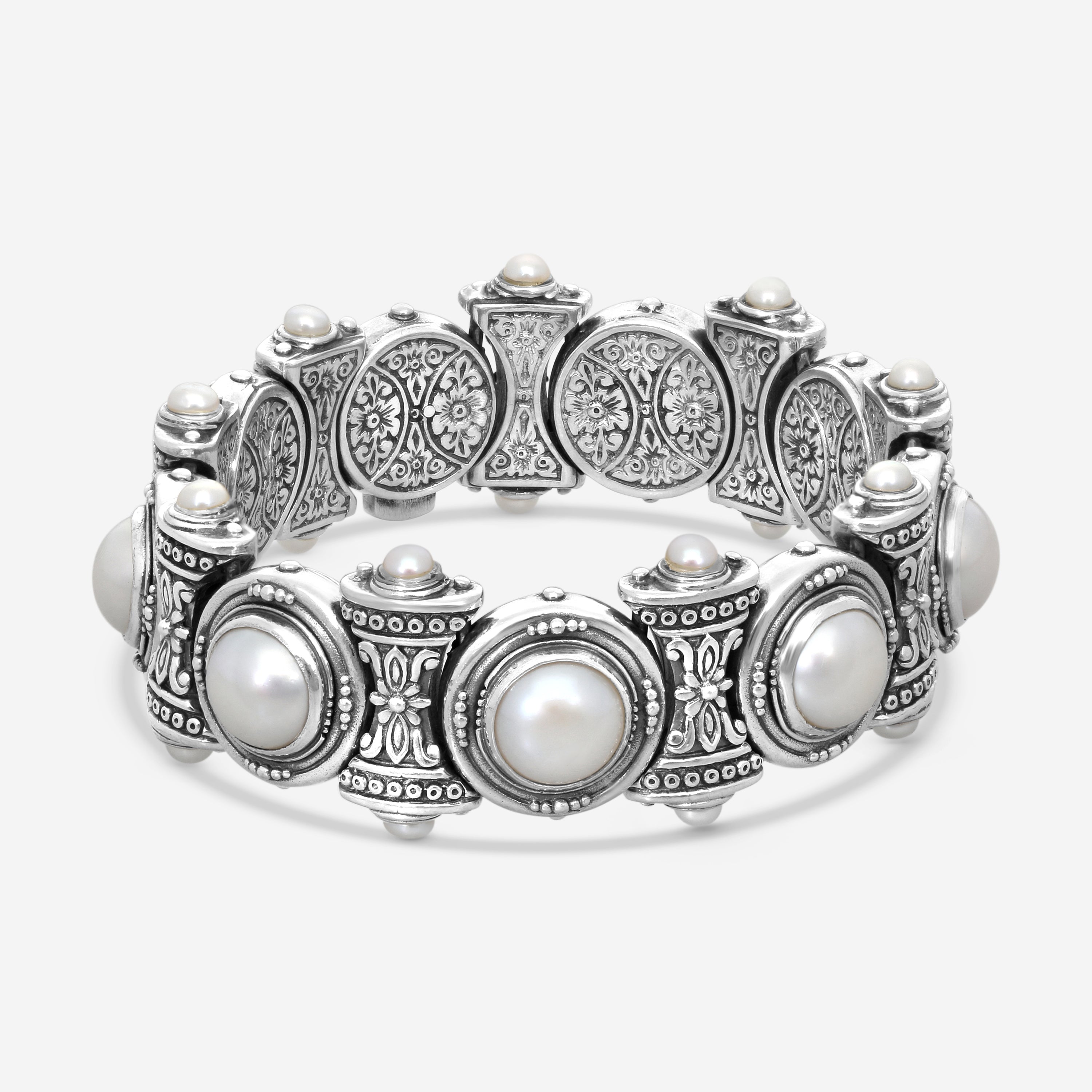Konstantino Kassandra Sterling Silver Pearl Bracelet BKJ429-122