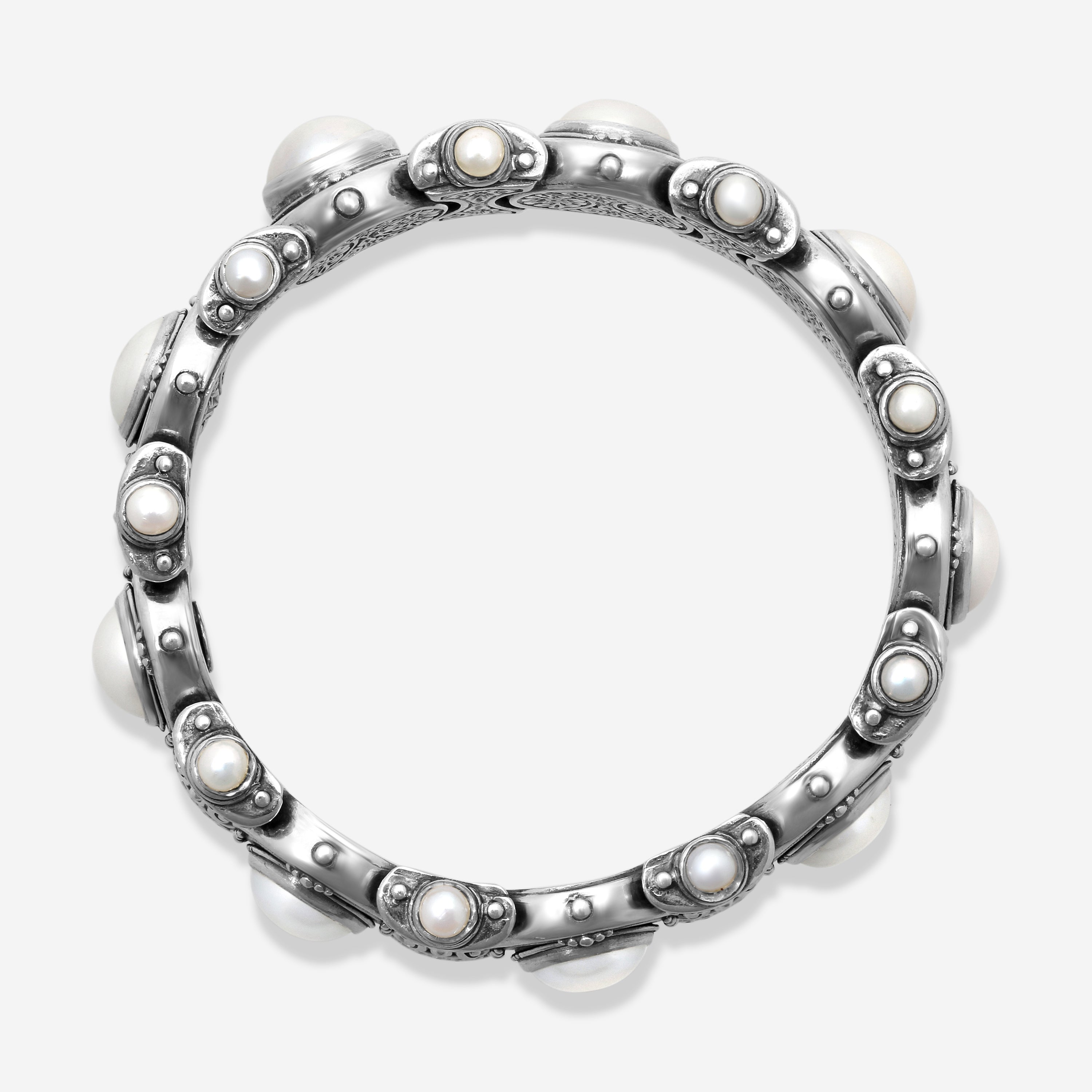 Konstantino Kassandra Sterling Silver Pearl Bracelet BKJ429-122
