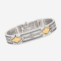 Konstantino Men's Orpheus Sterling Silver and 18K Yellow Gold Cuff BKJ531-130 - THE SOLIST