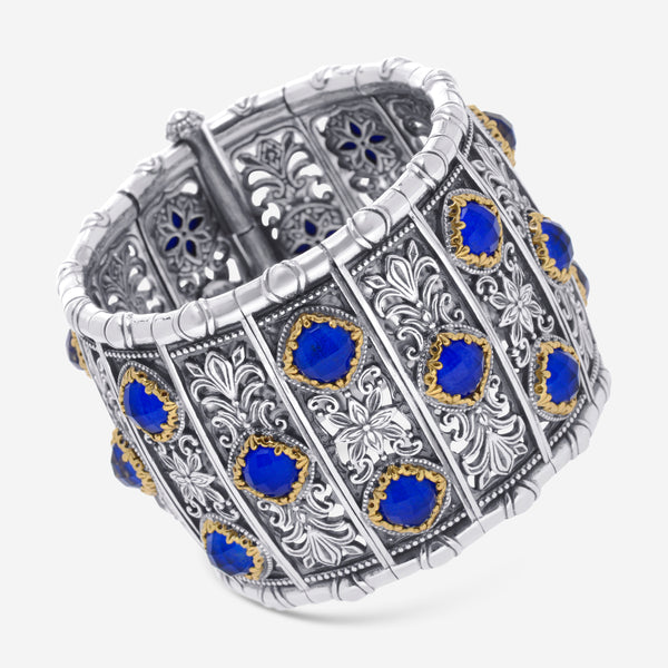 Konstantino Sterling Silver and 18K Yellow Gold and Lapis Doublet Bracelet BKJ554-130-381 - THE SOLIST