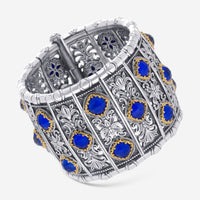 Konstantino Sterling Silver and 18K Yellow Gold and Lapis Doublet Bracelet BKJ554-130-381 - THE SOLIST