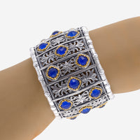 Konstantino Sterling Silver and 18K Yellow Gold and Lapis Doublet Bracelet BKJ554-130-381 - THE SOLIST