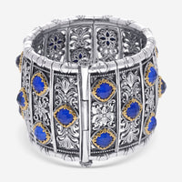 Konstantino Sterling Silver and 18K Yellow Gold and Lapis Doublet Bracelet BKJ554-130-381 - THE SOLIST