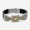 Konstantino Stavros Silver & Leather Bracelet BKJ608-130