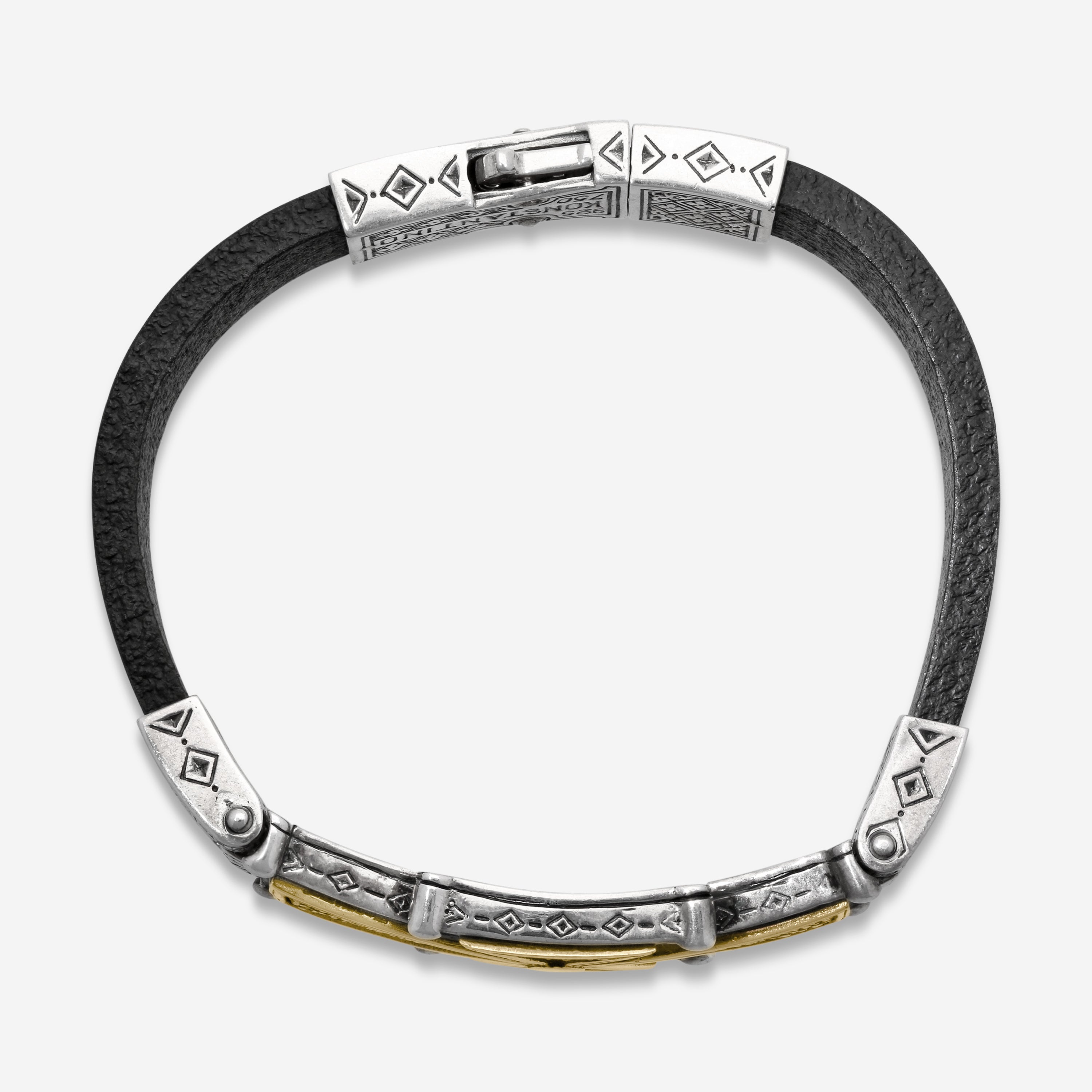 Konstantino Stavros Silver & Leather Bracelet BKJ608-130