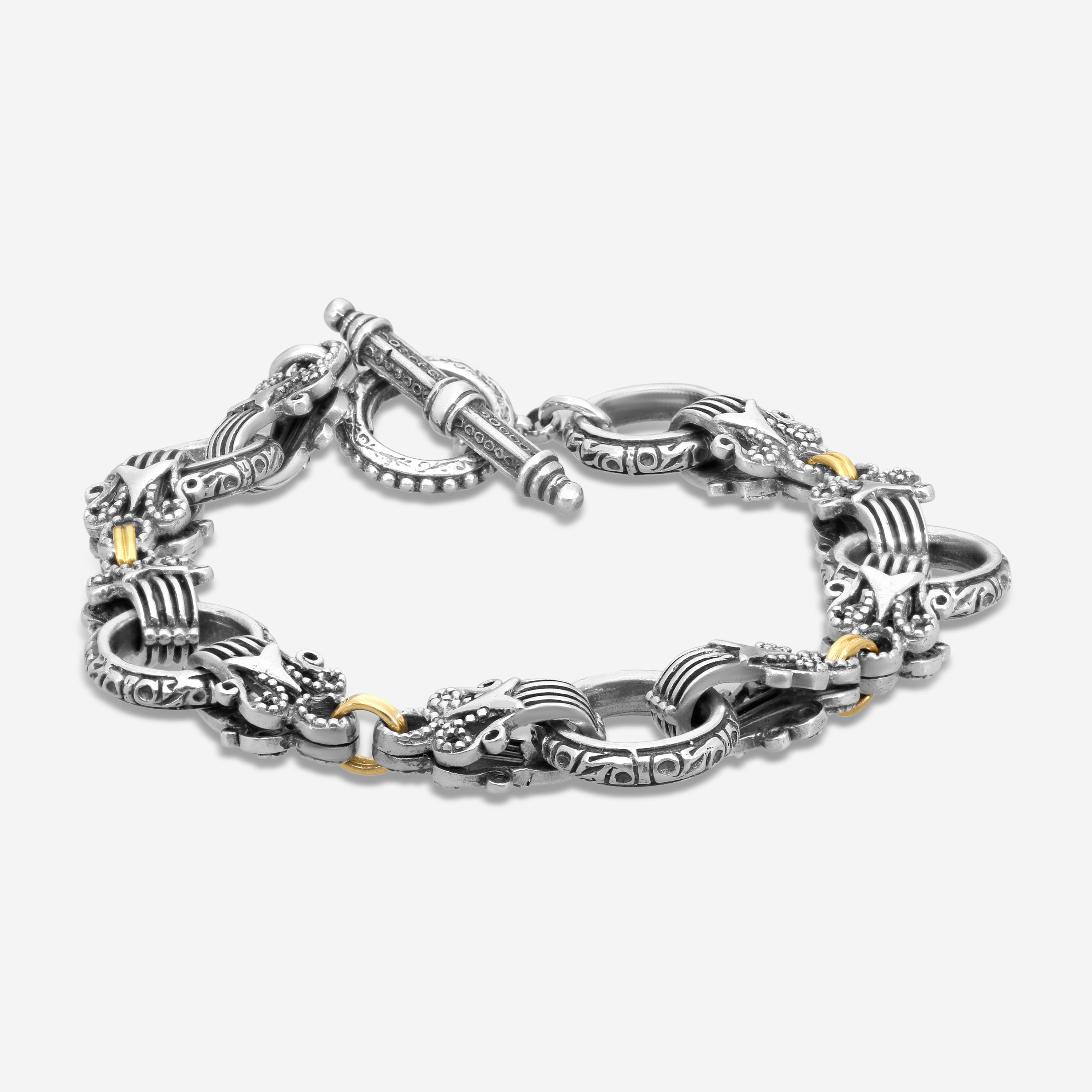 Konstantino Archive Sterling Silver & 18K Yellow Gold Bracelet BKJ67-130 - THE SOLIST