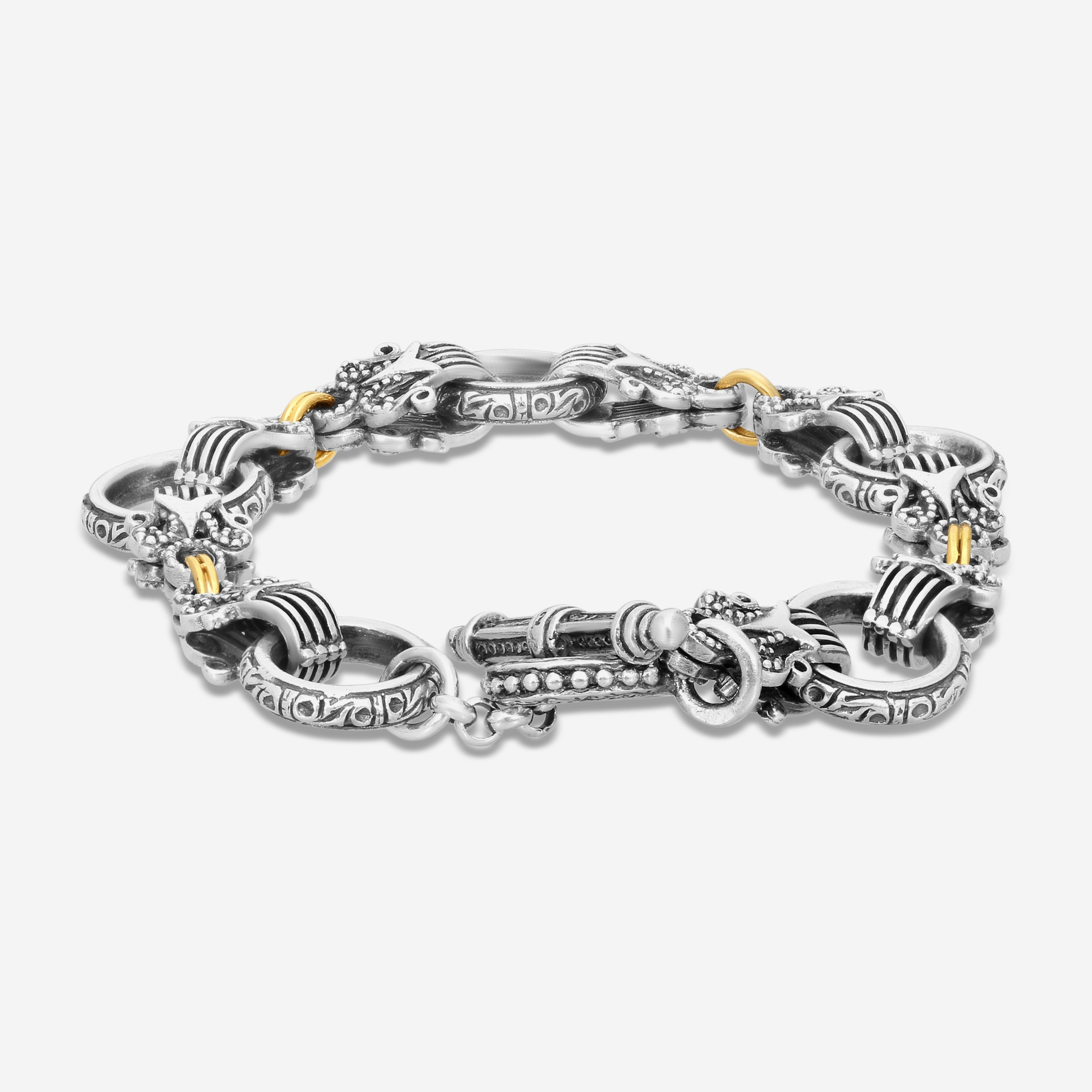 Konstantino Archive Sterling Silver & 18K Yellow Gold Bracelet BKJ67-130 - THE SOLIST