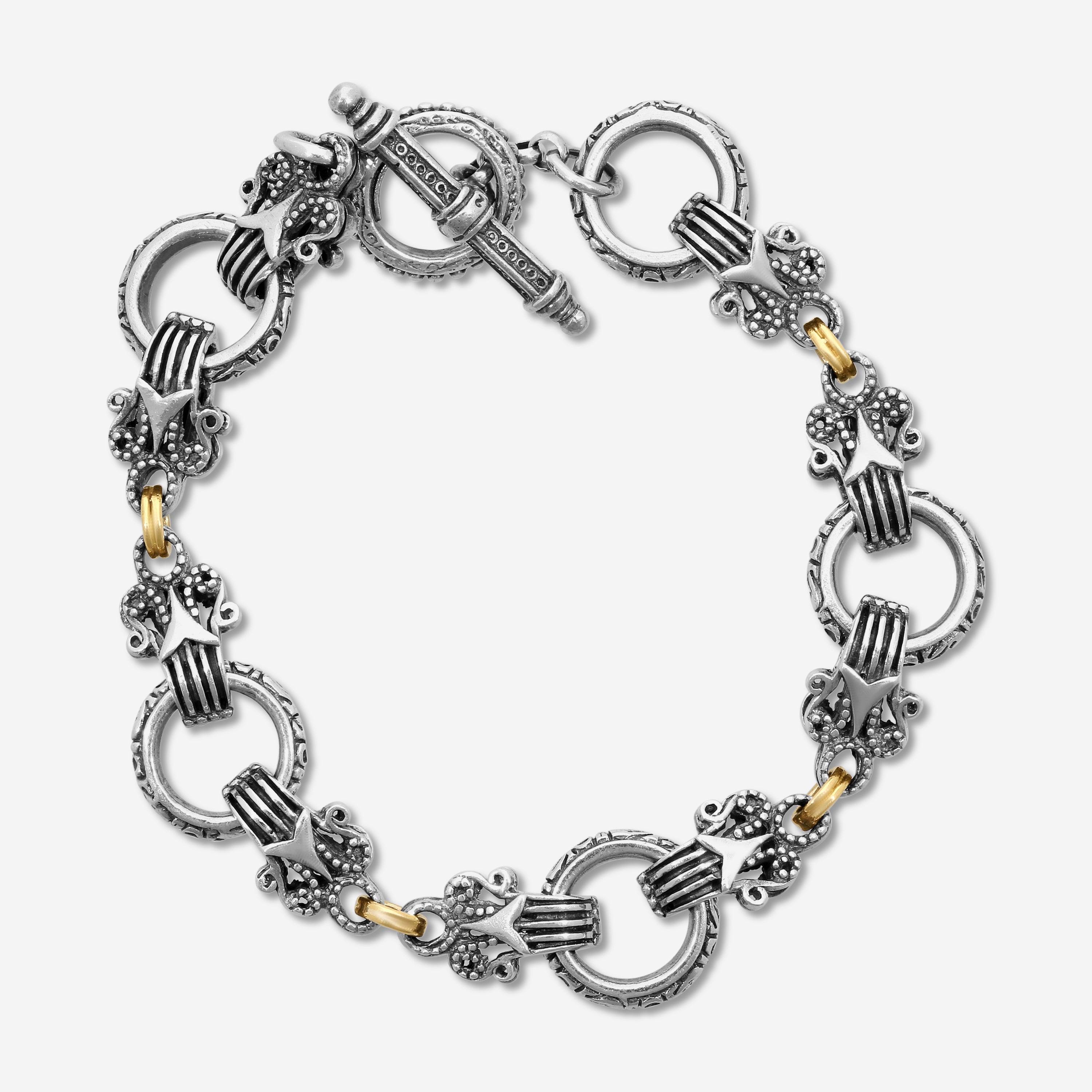 Konstantino Archive Sterling Silver & 18K Yellow Gold Bracelet BKJ67-130 - THE SOLIST