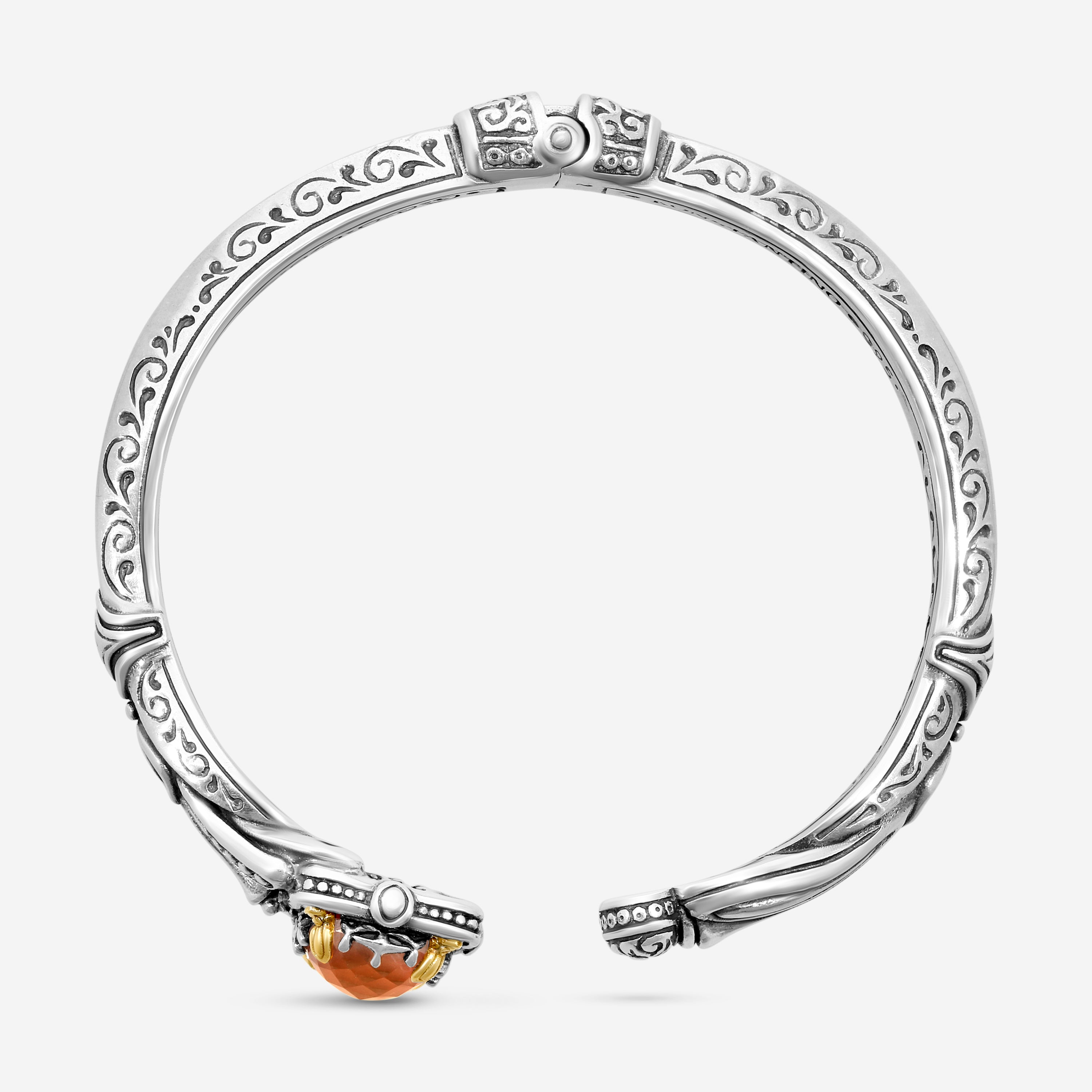 Konstantino Gen K Sterling Silver & 18K Yellow Gold Carnelian Bracelet BKJ682-54 - THE SOLIST