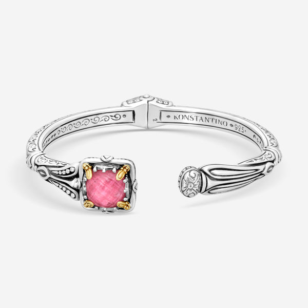Konstantino Gen K Sterling Silver & 18K Yellow Gold Thulite Bracelet BKJ682-548 - THE SOLIST