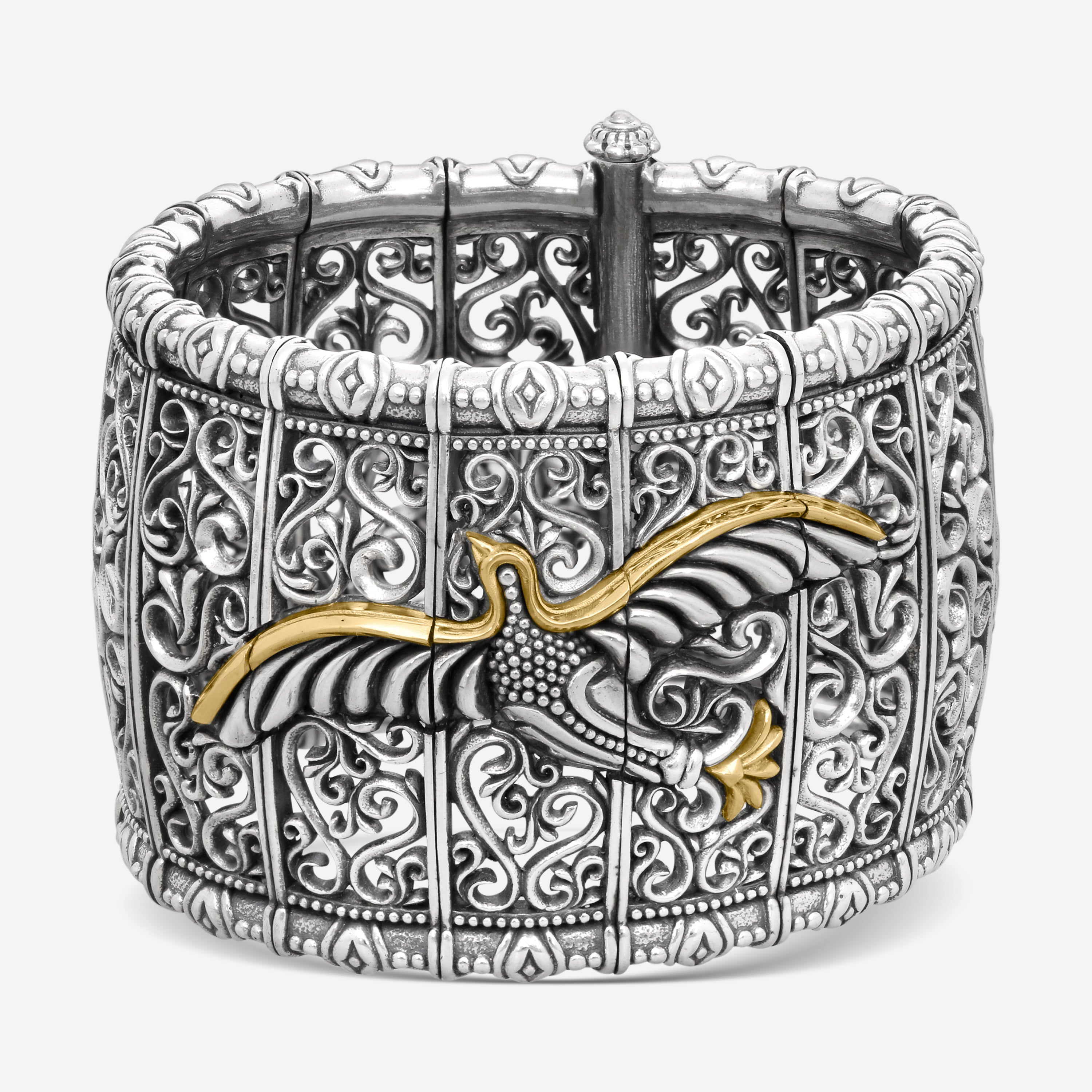 Konstantino Paradise Sterling Silver & 18K Yellow Gold Bracelet BKJ683-130