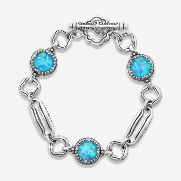 Konstantino Ultra Sterling Silver Blue Opal Doublet Link Bracelet BKJ693-611 - THE SOLIST